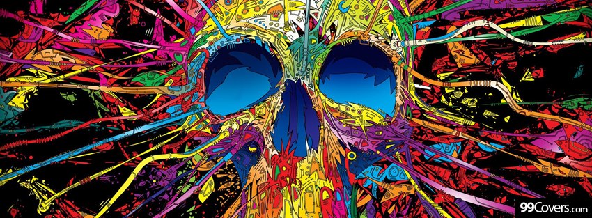 colorful skulls